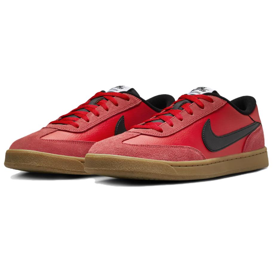 Nike FC Classic SB University Red Мужские кроссовки Белый-резиновый-светло-коричневый-черный 909096-600