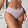 Sexy Lace Mid Waist Panties Comfortable High Stretch Triangle Women’s Panties