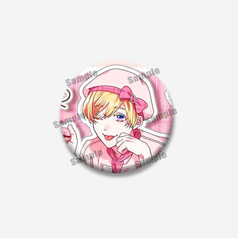 Cartoon Character Ayato Yuri Yui Tamura Badge on Backpack Accessories Anime Yarichin Club Pins Round Brooch for Clothes Bag Gift