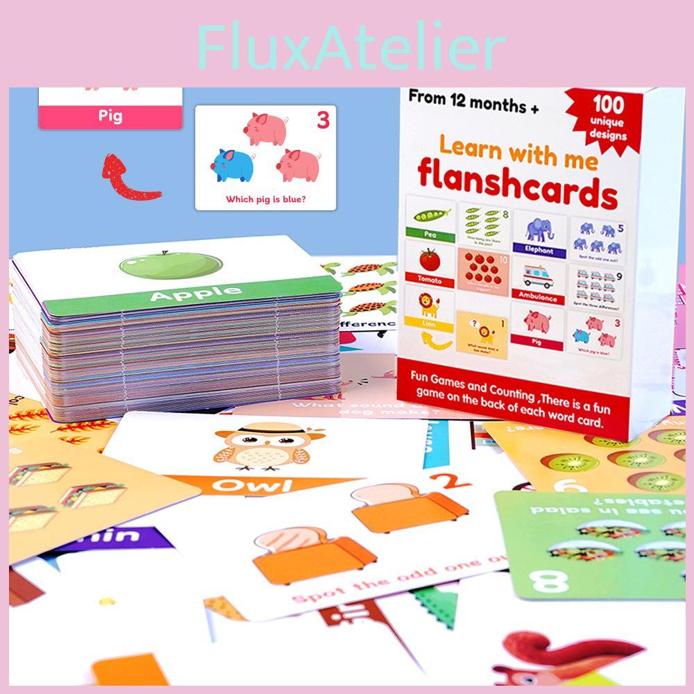 Educational Flash Card Set With 100 Alphabet And Number Cards For Toddler Learning And Early Development