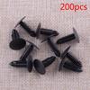 200Pcs Nylon Car Bumper Fender Push Type Fastener Retainer Clip Accessories Fit for Hyundai 1/4" Hole Black