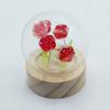 2x Floral Glow Garden Dome – 5 Red Roses – LED Battery