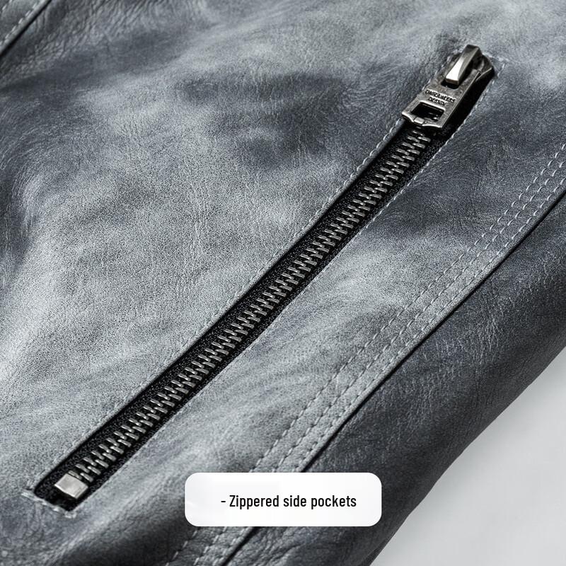 Мужская ретро мотоциклетная куртка Futing с окрашиванием тай-дай из искусственной кожи