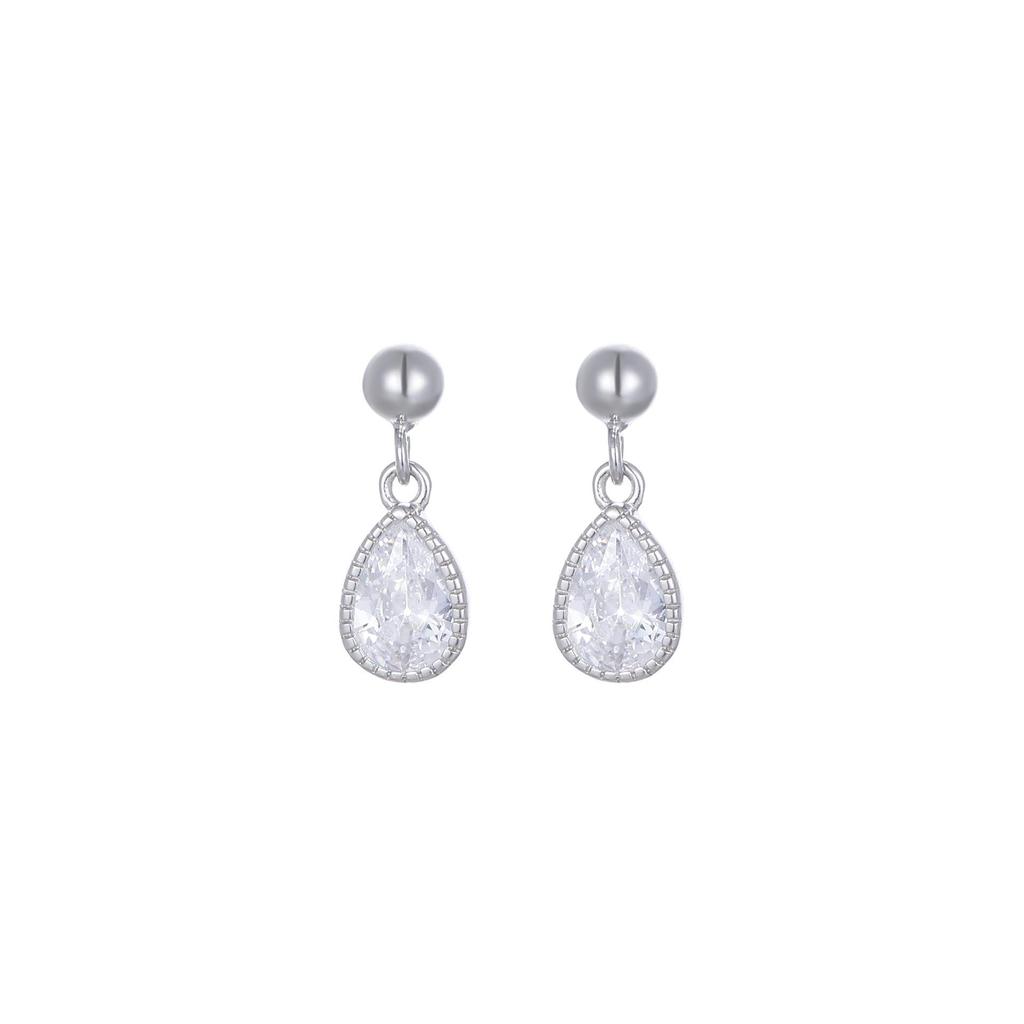 Серьги-подвески из стерлингового серебра S925 с покрытием 18 карат золотом, с цирконами в форме капли - Женские высококачественные серьги-подвески с изысканным дизайном