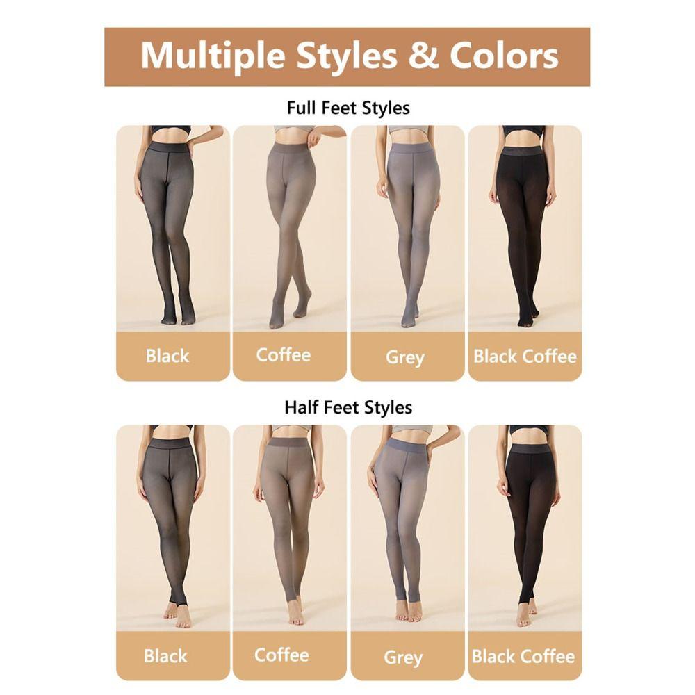 Толстые поддельные полупрозрачные леггинсы с высокой талией термочулки зимние теплые колготки для женщин