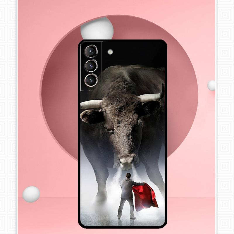Bullfight Bull Fighter Case For Samsung Galaxy S25 Ultra S25 FE S20 S21 S22 S23 Plus S9 S10 S24 Ultra Cover Funda