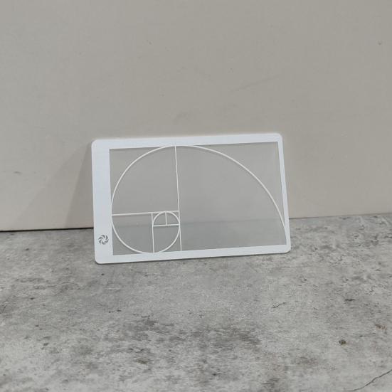 3Pcs Golden Ratio Viewfinder Ruler Fibonacci Rule of Thirds Composition Portable Clear Acrylic Photography Drawing Painting Ruler Card Positioning