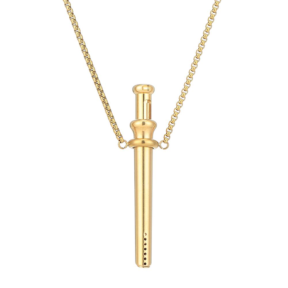 Свисток-подвеска для дыхания из нержавеющей стали, ожерелье для дыхания при тревоге, украшение для медитации для облегчения тревоги и стресса