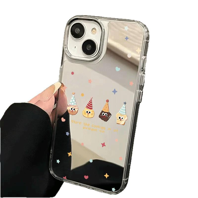 Мультяшный стиль Зеркальный чехол для Apple iPhone 16/17/Pro Max с индивидуальностью