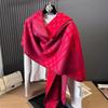 Scarf Women'S Autumn And Winter New Item Cashmere Blend Double-Sided Color Warm Shawl Thick Long Scarf High-End Sense Fashionable And Versatile