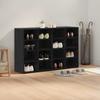 Shoe Cabinet with Shelf Black Oak Effect 103 x 30 x 67 cm