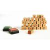 Wooden Stamp Alphabet Letters with 2 Ink Pads