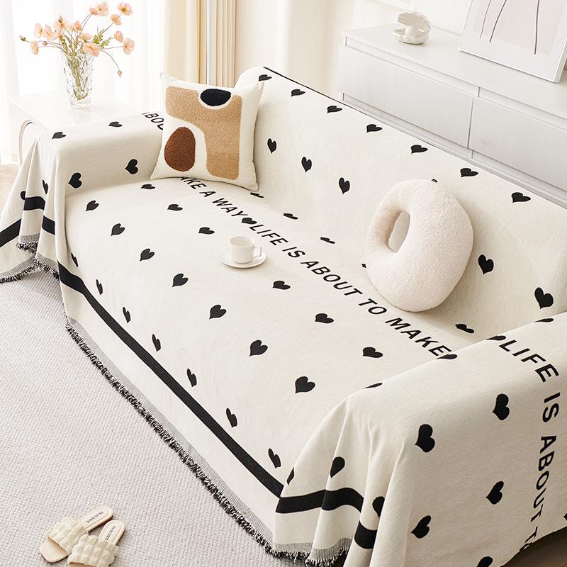 Чехол для дивана Nordic High Sense, полное покрытие, ткань шенилл, устойчивое к царапинам, полотенце для дивана, универсальный нескользящий чехол для дивана Four Seasons