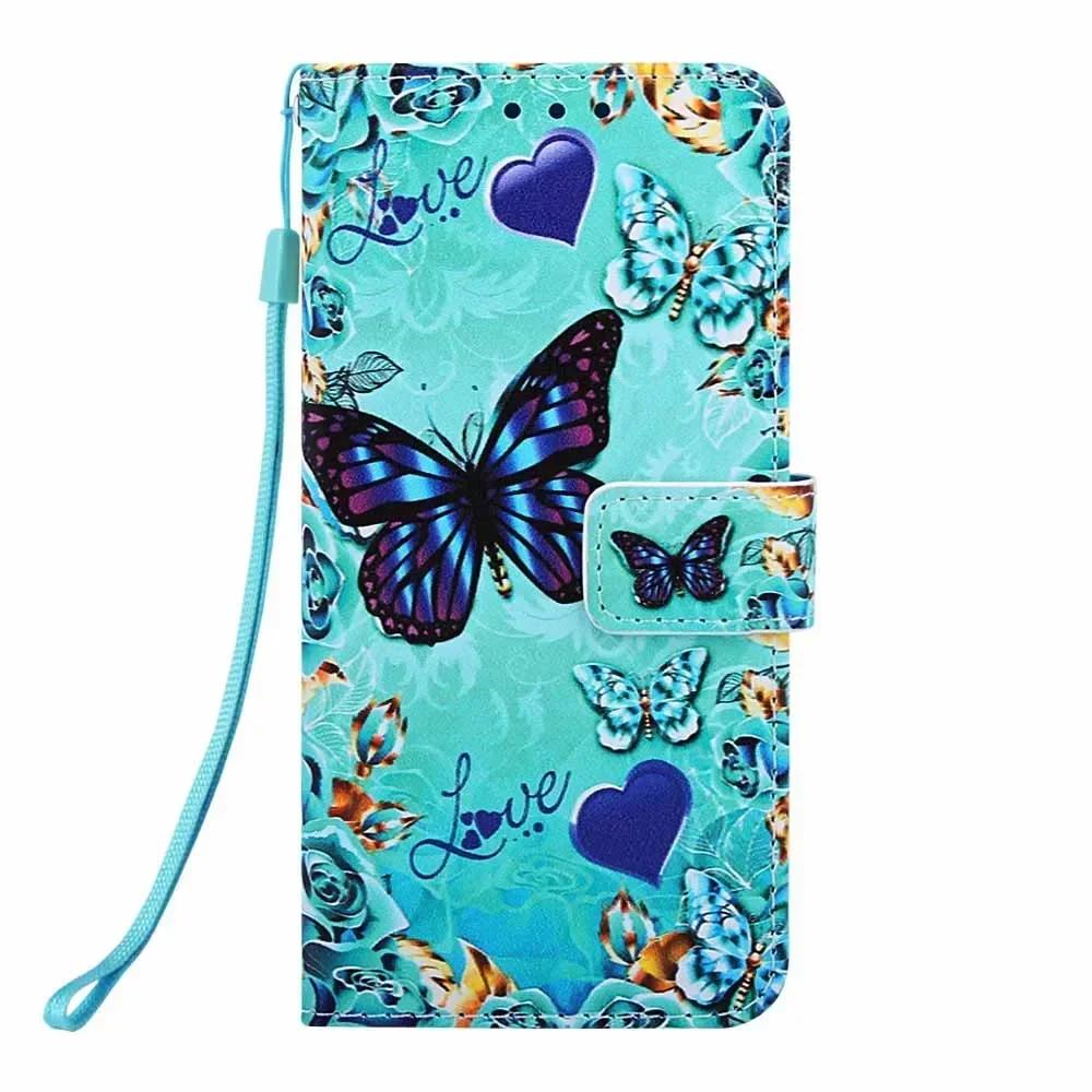 Кожаный чехол-кошелек для OPPO A40 A60 A80 Reno 13 12 12F 12FS 9A 8T Find X8 X6 Pro X5 Lite A17 A52 A58 A78 A98 K12X Расписная обложка