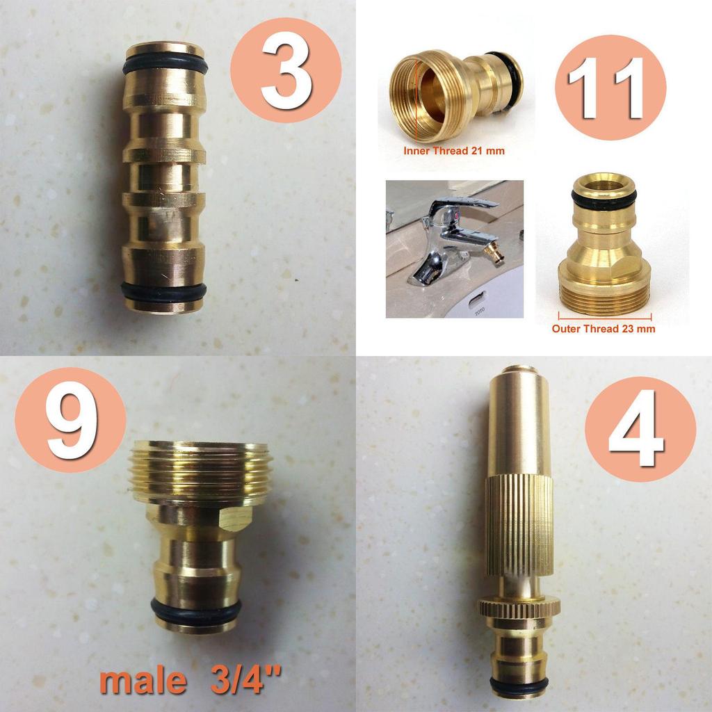 Rustresistant Brass Garden Pipe Connector With Quick Fit Fitting And Handy Switch Nozzle