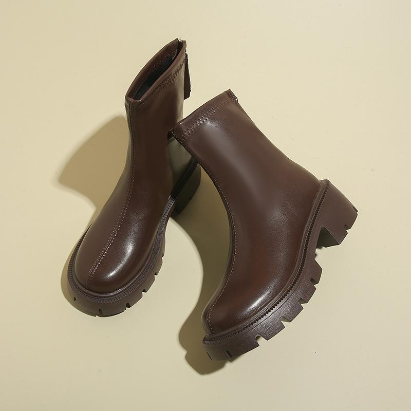 Ботинки мартин женские туфли 2025 новые популярные женские ботинки на толстой подошве тонкие ботинки британский стиль маленькие короткие ботинки женские весенне-осенние одинарные ботинки