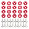 20pcs Fender Washers M6 Bolts License Plate Bumper Washers Screws M6 Bolts Decorative Gasket Bolts Red