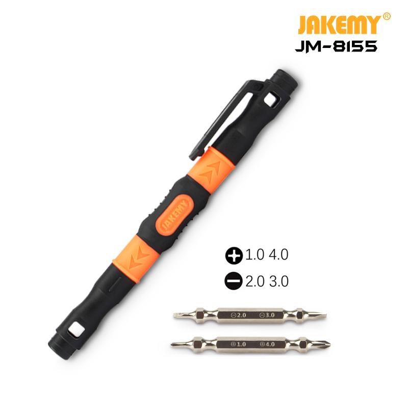 Jakemy JM-8155 Набор прецизионных отверток Магнитные шлицевые крестовые биты Отвертка-ручка для домашнего электронного ремонта ПК Инструменты