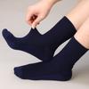 Мужские носки из бамбукового волокна Высококачественные Дышащие Новые Компрессионные Однотонные Повседневные Деловые Антибактериальные Гольфы средней длины
