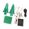 3D Tree DIY Kits Colorful 7 Color Light Flash LED Circuit Christmas Trees