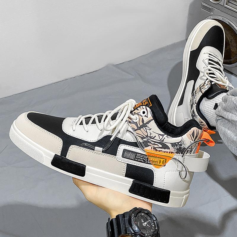 Мужская белая спортивная обувь, повседневная обувь, уличные кроссовки для бега, обувь для студентов, зимняя обувь больших размеров, высокие кеды