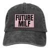 Многоцветная шляпа Future Milf, женская кепка с козырьком, розовая, черная, персонализированные защитные шапки с козырьком