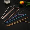 6*215mm 6Pcs Eco-friendly Reusable Metal Straws Set 304 Stainless Steel Drinking Straw Cocktail Party Favor Bar Accessory