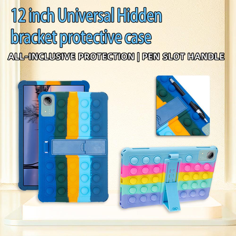 Bubble Soft Stand Case For Doogee T20 Ultra / T40 Pro 12inch Funda Kids Safe Silicone Tablet Protective Cover