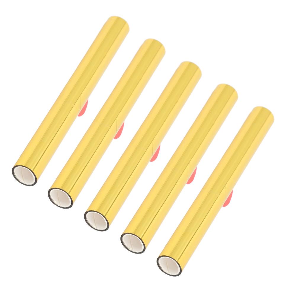 5 рулонов фольги для горячего тиснения Термопереносная бумага PU PET Искусство и ремесла Фольга для тиснения Рулон 3 метра