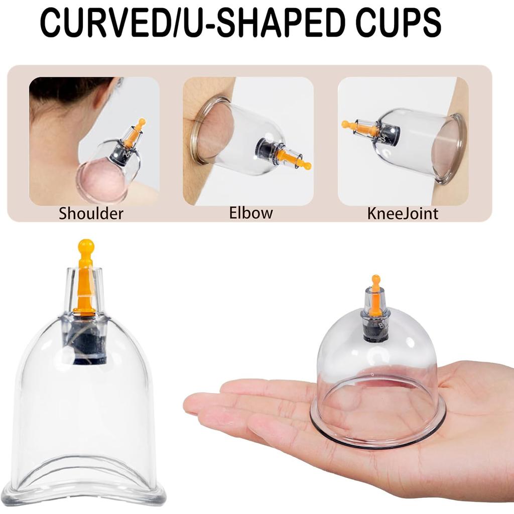 Cupping Set, Cupping Therapy Sets,12/18/24 Cups Professional Chinese Cupping Set for Massage Back, Pain Relief, Physical Therapy, Massage Therapy Kit