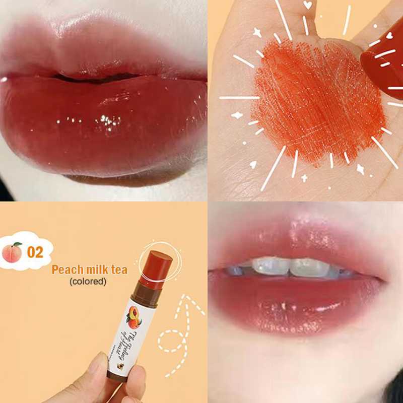 Фруктовый бальзам для губ, увлажняющий, питательный блеск для губ, естественное изменение температуры, цвет помады, дешевая косметика для макияжа, уход за кожей губ