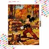 Disney 5D diamond painting set DIY handmade diamond painting art production Mickey chopping wood decorative painting