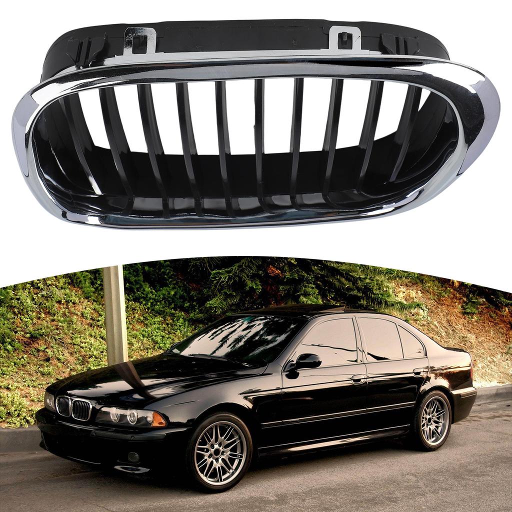Для BMW Для E39 1997-2003 Передняя решетка радиатора "ноздри" Левая и Правая для Седана 5 Серии 525i 528i 540i M5 OEM Совместимость Хром Черный