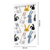 Wallpaper Rabbits on a white background for the living room and bedroom 50x1000