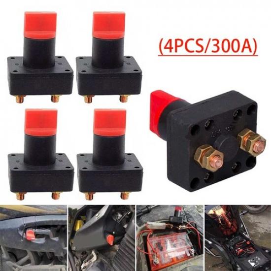 4xDC12V 300A Battery Switch On Off Rotary Isolator for Truck Car Boat Disconnect