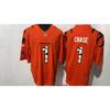 Cincinnati Bengals Chase 1 NFL Embroidered Jersey Mens Football Uniform Fan Apparel White Black Orange Edition