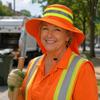 Summer Reflective Sun Hat Large Brim Sun Hat New Bucket Hat  Sanitation Worker