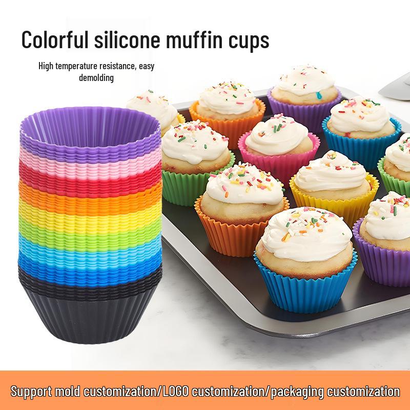 Круглая силиконовая форма для пирогов, тартов и маффинов, термостойкая - диаметр 7 см