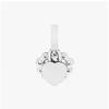 PAndora Moment Sparkling Heart Double Pendant And Dangle Silver Charm 793765c01