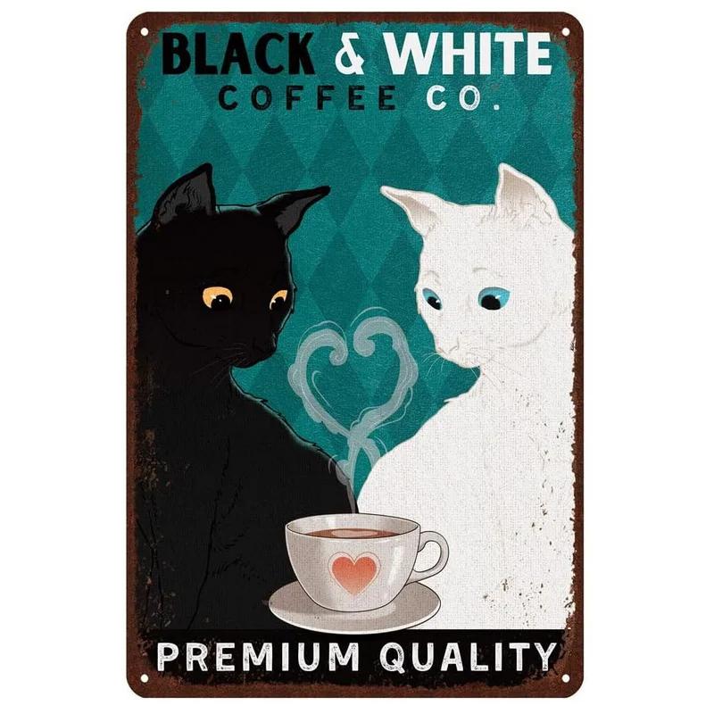 Винтажные кошачьи постеры Металлические жестяные таблички Набор-ПРОСТО ДЕВУШКА, КОТОРАЯ ЛЮБИТ КОШЕК-Декоративное настенное искусство для любителей кошек в доме, офисе или баре