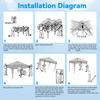 3M x 3M Instant Canopy Tent, Pop Up Canopy with One Push Setup, Sun Shelter