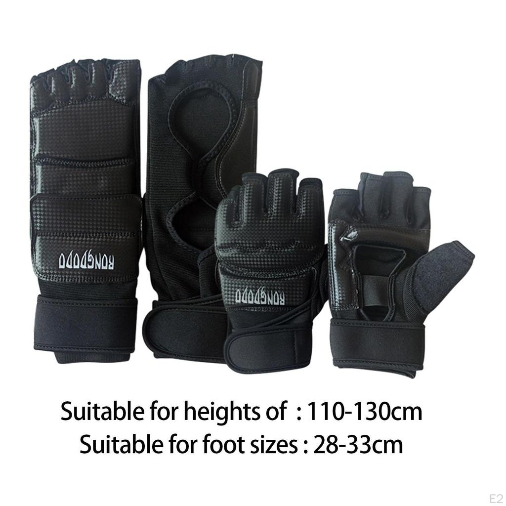 Боксерские Перчатки Полуперчатки Открытые Ладони Защита для Ног Пальцев Прочные ММА Спарринг