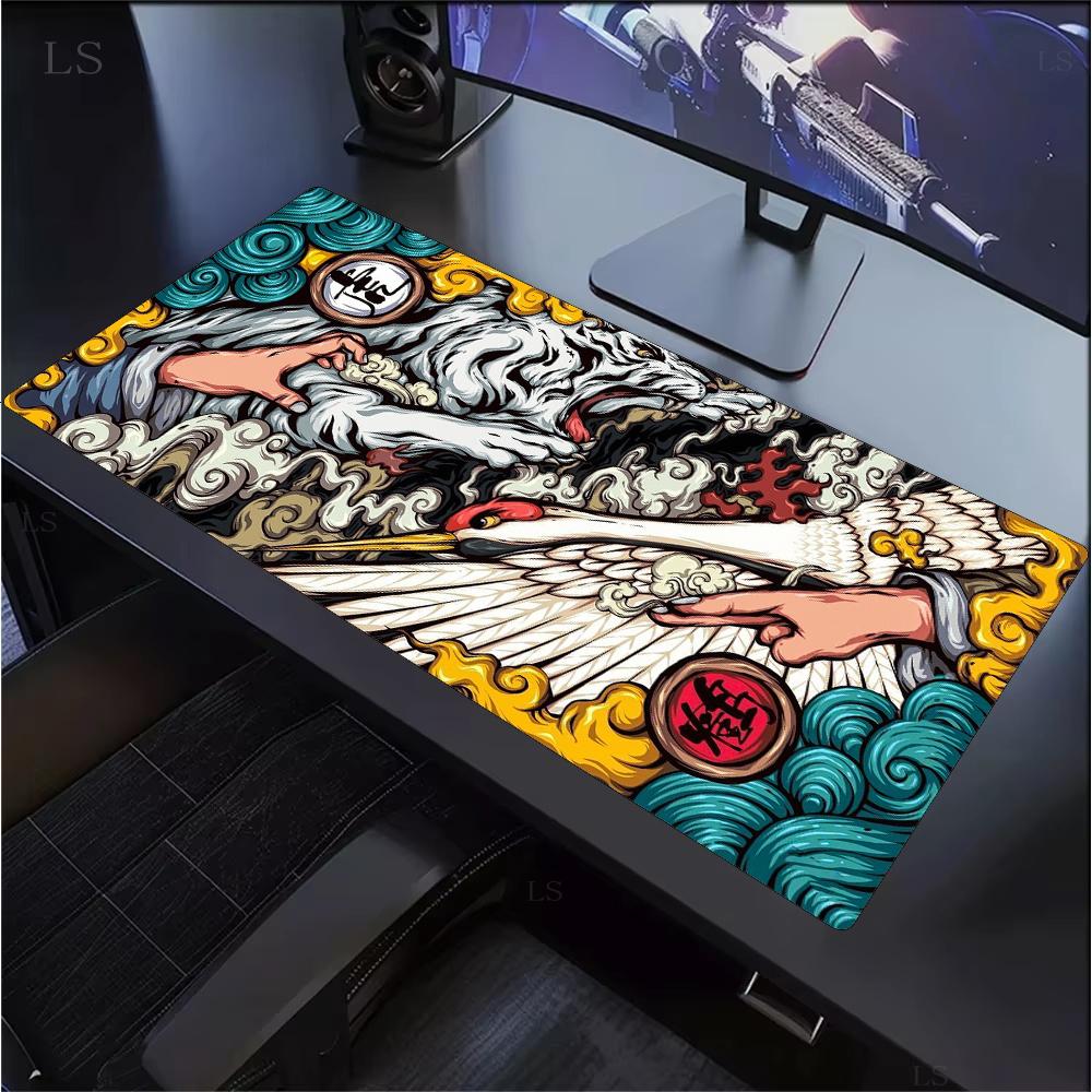 lion Tiger Mouse pad Non-slip HD Print Large Size 900x400mm Desk Mat Rubber Computer Rug Gamer Mouse pads PC