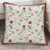 Light Luxury Pillow Retro Square Flower Decoration Sofa Ornaments Pillowcase New Chinese Style Removable and Washable Pillow Cushion