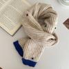 Solid Color Knitted Scarf for Women Winter Soft Student Couple Knitted Scarf