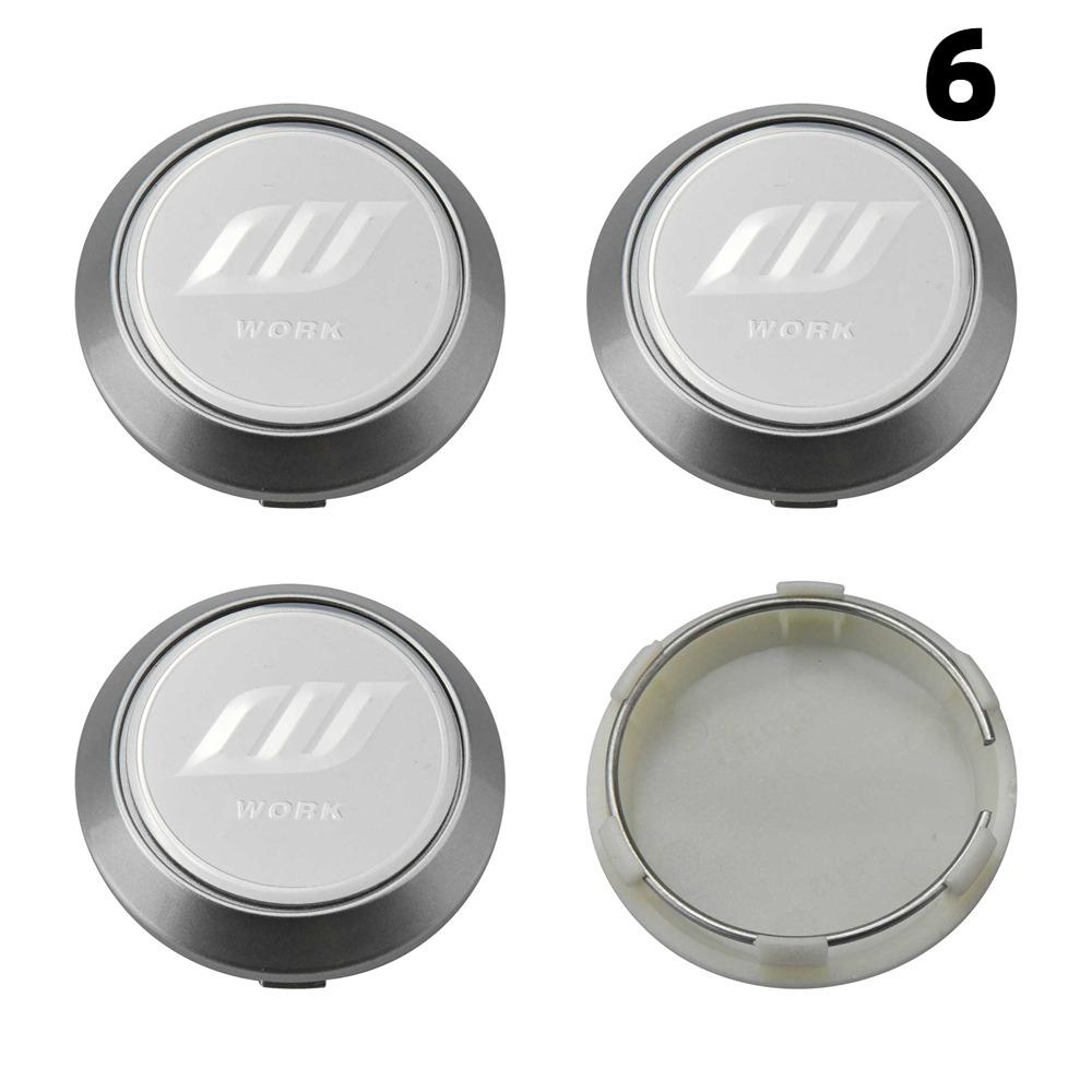 4PCS New 64MM OD / 60MM ID Cap For Rims WORK EMOTION EQUIP MEISTER VS Logo Wheel Center Cap Sport Car Wheel Cover Hub caps