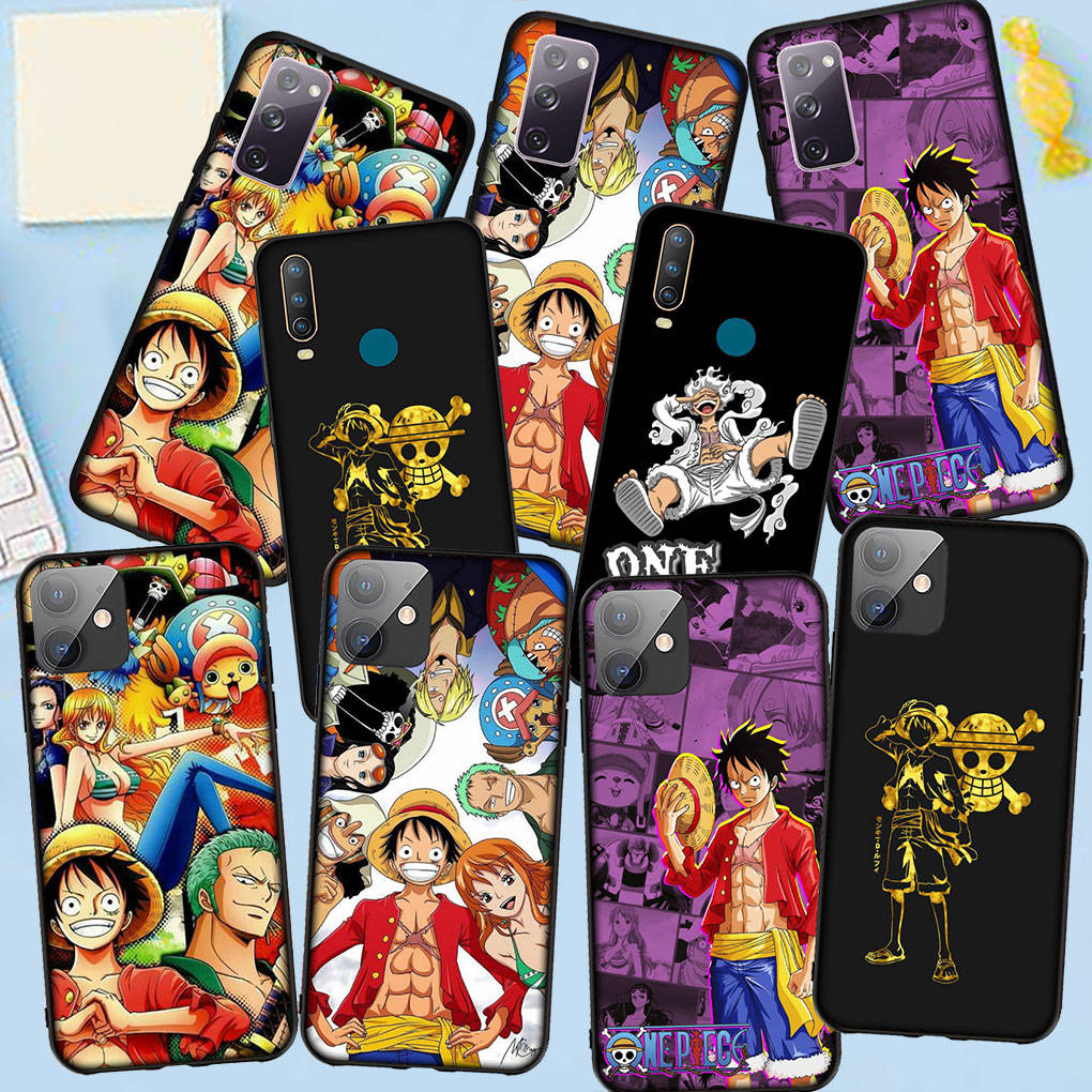Чехол для телефона Samsung Galaxy S23 S24 iPhone 16 15 14 Xiaomi Redmi Note 13 12 11 8 Plus 10 9 Pro 14C Max X XR OPPO Huawei Luffy Gear 5 One Piece Cover