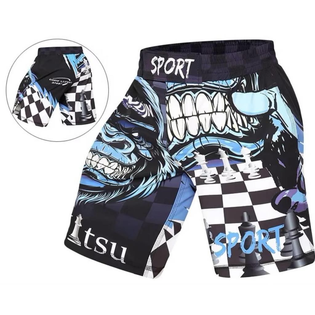 Snake Cobra Wolf Skull Panda Shark Monkey MMA Muay Thai Kick Boxing Shorts Martial Art UFC Boxer Unisex Men Women Pants Training Sport