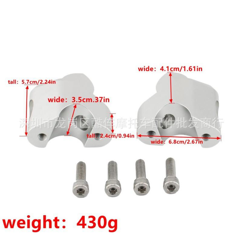 Motorcycle Handlebar Risers Ducati Panigale V4S Multistrada Pikes Peak Rally Chrome Set