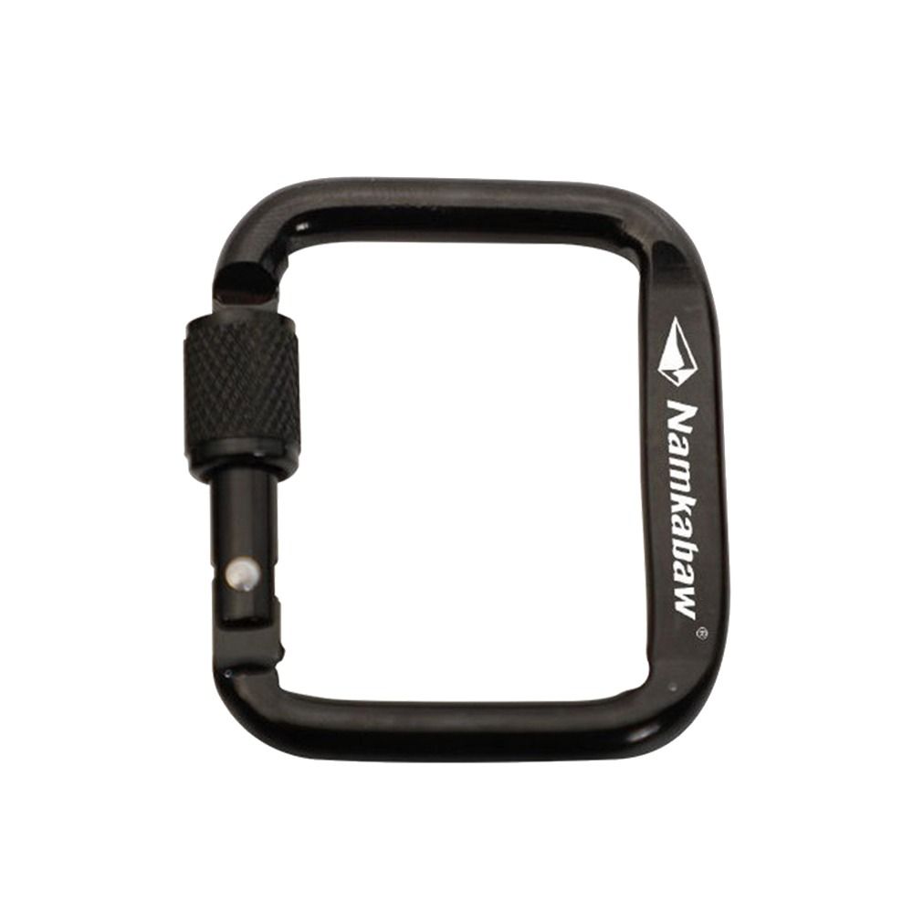 3pcs Flattened Buckle with Thread Square Carabiner Portable Snap Clip Hook
